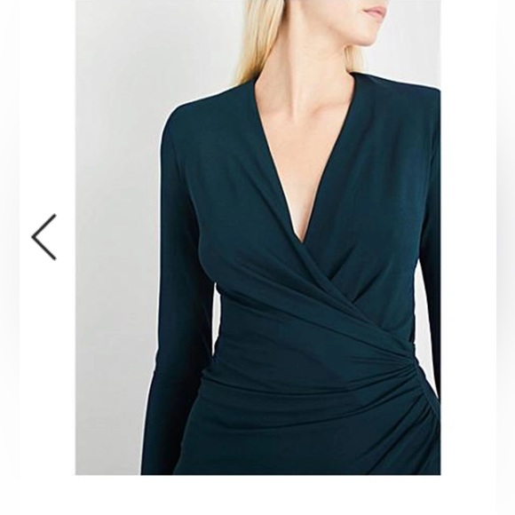 Alexandre Vauthier Gathered Detail Midi Dress in Petrol (Dark Teal) - Picture 6 of 17